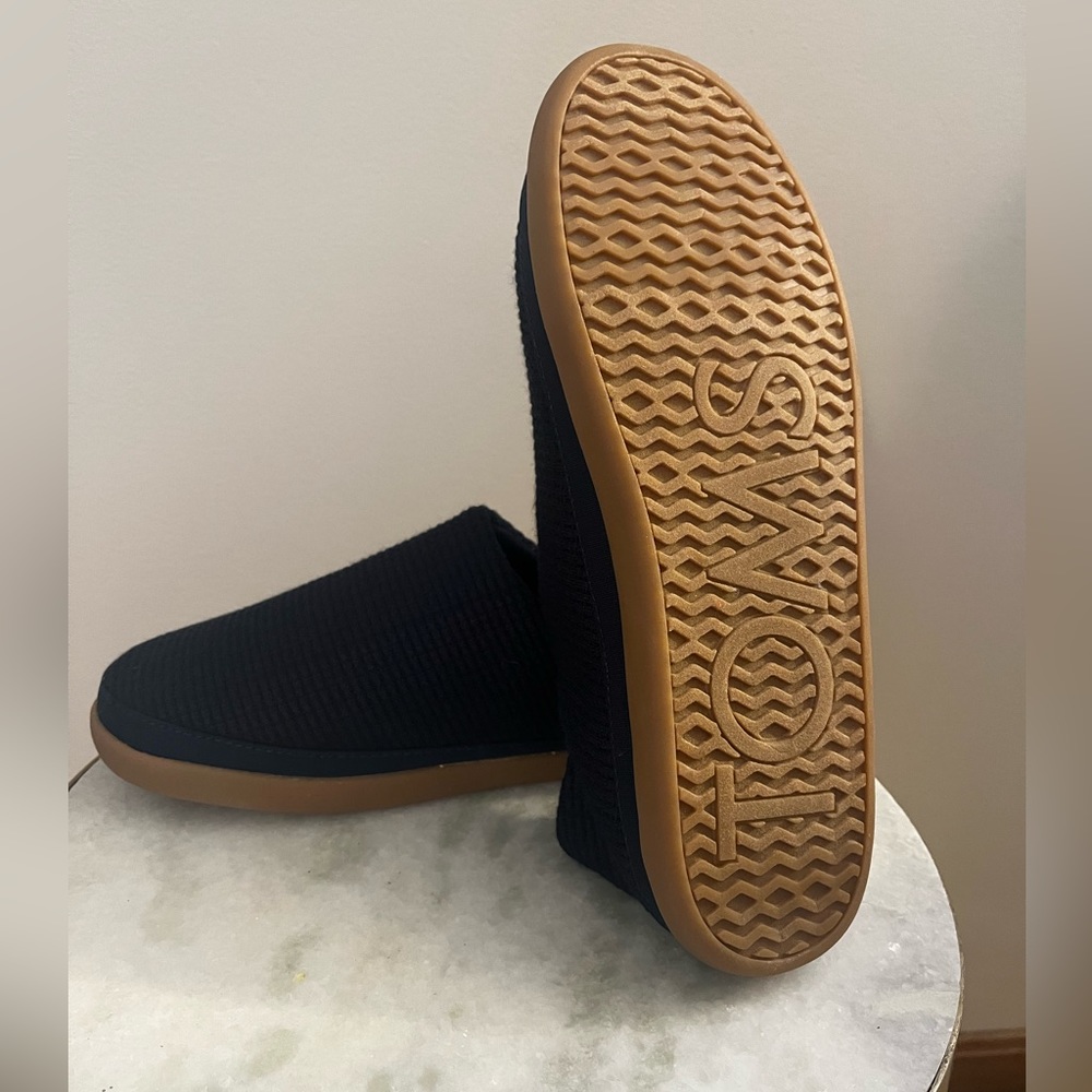 TOMS Women's Ezra Waffle Knit Clog Slipper Navy Size 9